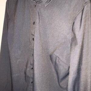 Time and Tru Women's Charcoal Button-Down Shirt
